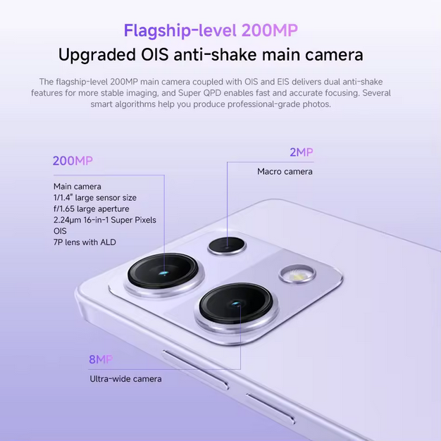 note 14s (2) گوشی موبایل شیائومی مدل Redmi Note 14s دو سیم کارت ظرفیت 256 گیگابایت و رم 8 گیگابایت - تصویر 3